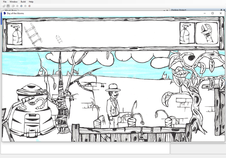 Black and white drawing of Day of the Worms playable area.